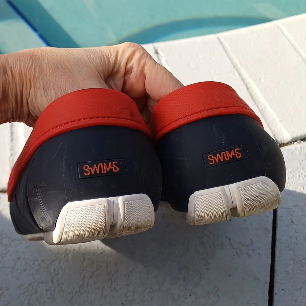 Swims Men's White, Red & Navy Slip-On Boat Shoes